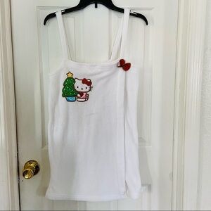 HELLO KITTY fleece kitty Christmas tree night wrap dress Size Small / medium